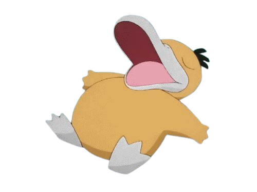 A sleeping Psyduck